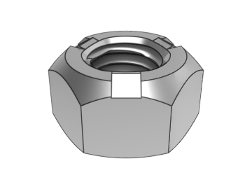 GB6185.1-B ประเภท 2 น็อตล็อคโลหะหกเหลี่ยมทั้งหมด (กดสามจุด)