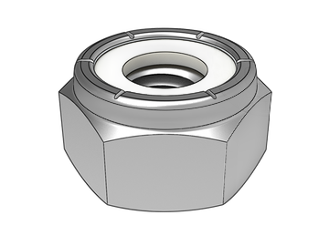 ASME B18.16.6.7NM น็อตล็อคหกเหลี่ยมอโลหะสีขาว